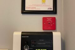 Wireless fire alarm system installation in a commercial property in Carshalton, Surrey.